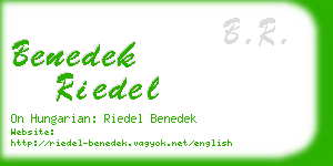 benedek riedel business card